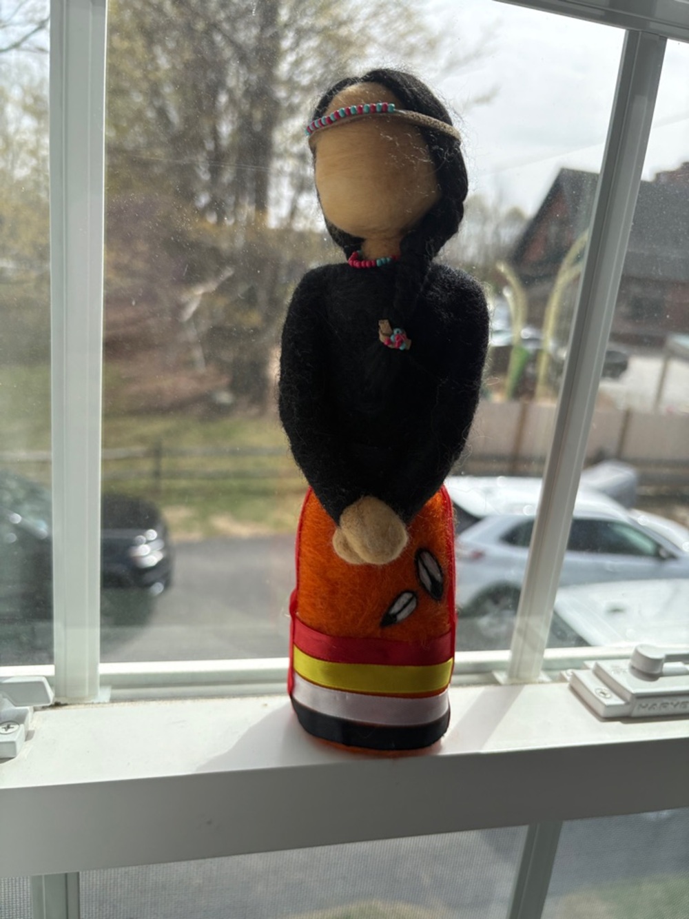 Needle Felted Native American Doll